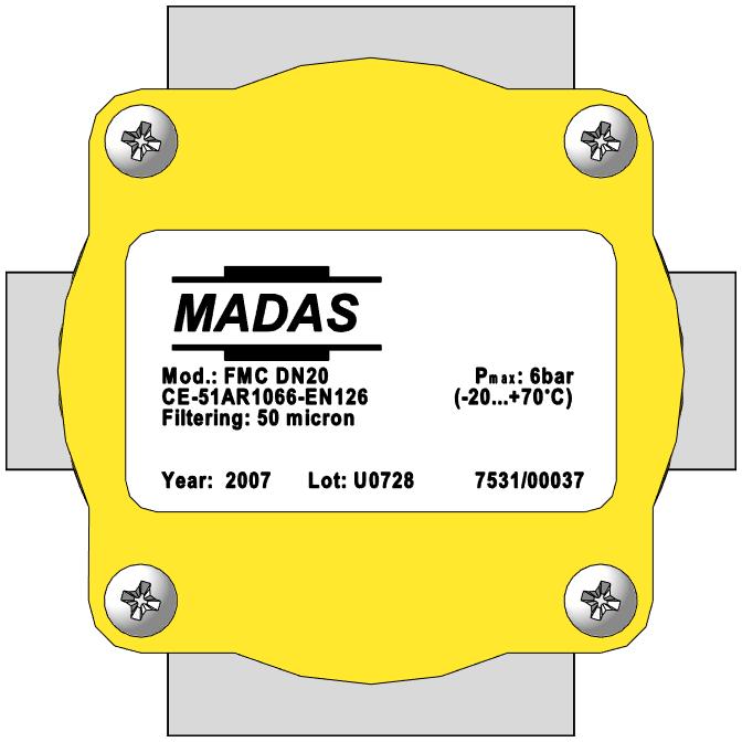 3D модель Газовый фильтр MADAS Серии FMС 6bar DN20