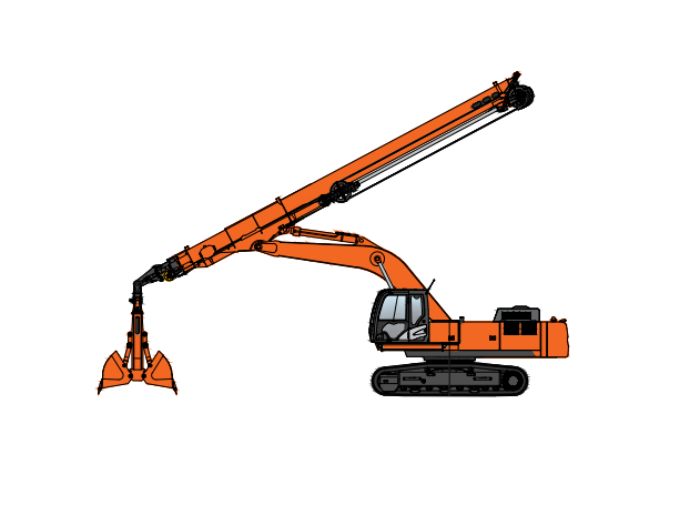 Чертеж Динамический блок экскаватора Hitachi ZX330LC-5A CTA 30M
