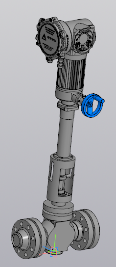 3D модель Клапан регулирующий с электроприводом DN80 PN6,3