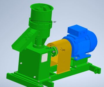 3D модель Гранулятор опилок 100кг пеллет в час