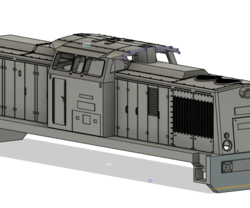 3D модель Корпус локомотив BR110 в масштабе 1/87