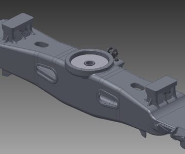 3D модель Балка надрессорная, тележки модели 9801 грузового вагона подвижного состава
