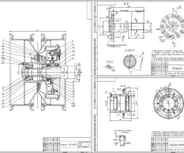 Чертеж Полуось ГАЗ-3307 + 2 детали