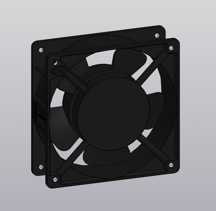 3D модель Модель кулера 120х120х38