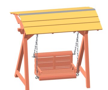 3D модель Качели садовые на три человека