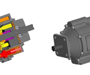 3D модель Аксиально-плунжерный насос-мотор с наклонным диском НМП-50