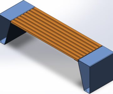 3D модель Лавка 2300(1700)х620х600.