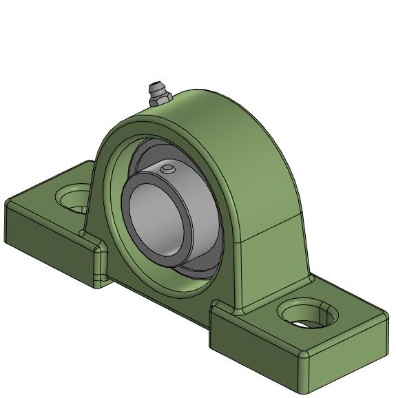 3D модель Стационарный подшипниковый узел UCP 206