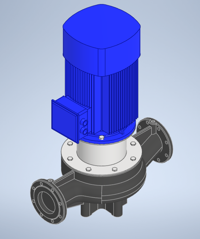 3D модель Насос вертикальный циркуляционный CNP серии TD125-32G/4
