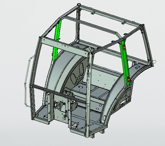 3D модель Каркас кабина трактора