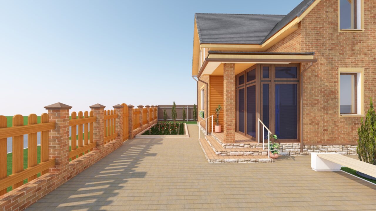 3D модель Коттедж 2 этажа 89,6м2