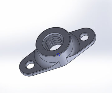 3D модель Гайка двухушковая самоконтрящаяся стальная  M8