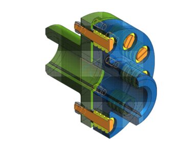 3D модель Муфта упругая втулочно-пальцевая 1000.0-55-1 ГОСТ 21424-93
