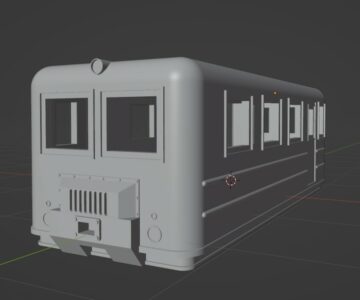3D модель 3D модель корпуса автомотрисы АС1а 1:87