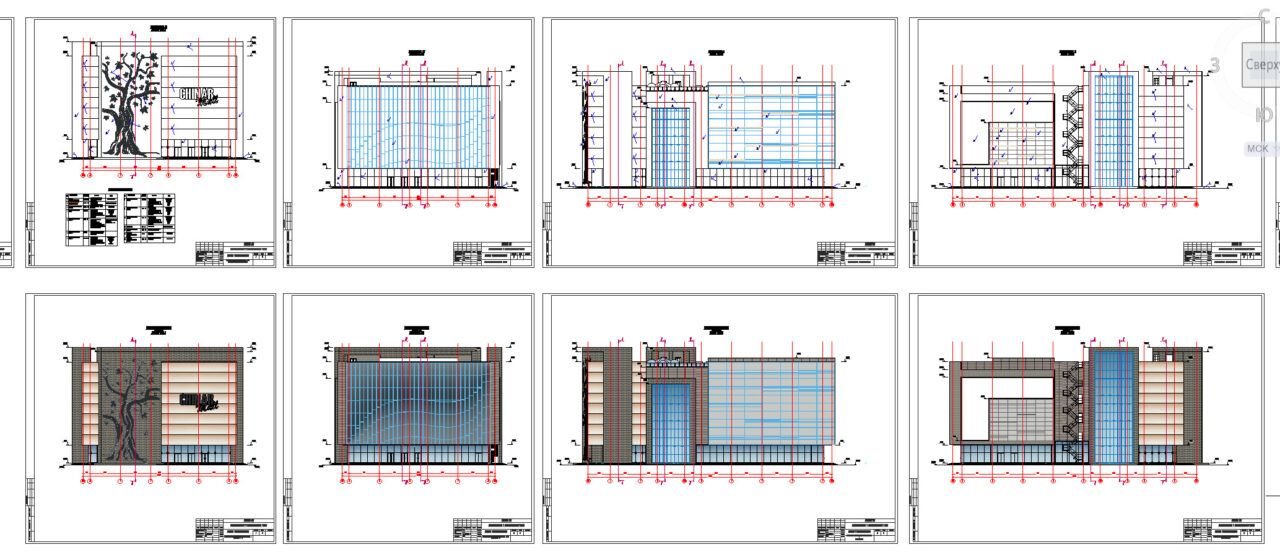 Чертеж Проект торгово-развлекательного центра в г.Бухаре