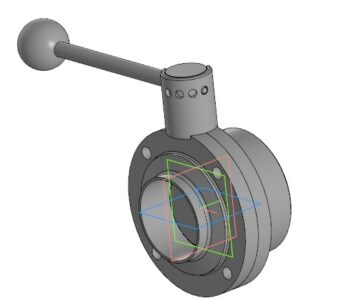 3D модель Затвор молочный Dn40,50,80