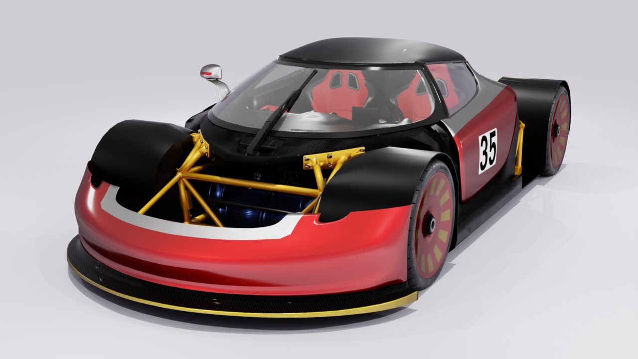 3D модель Передний бампер электромобиля Dubina Evo