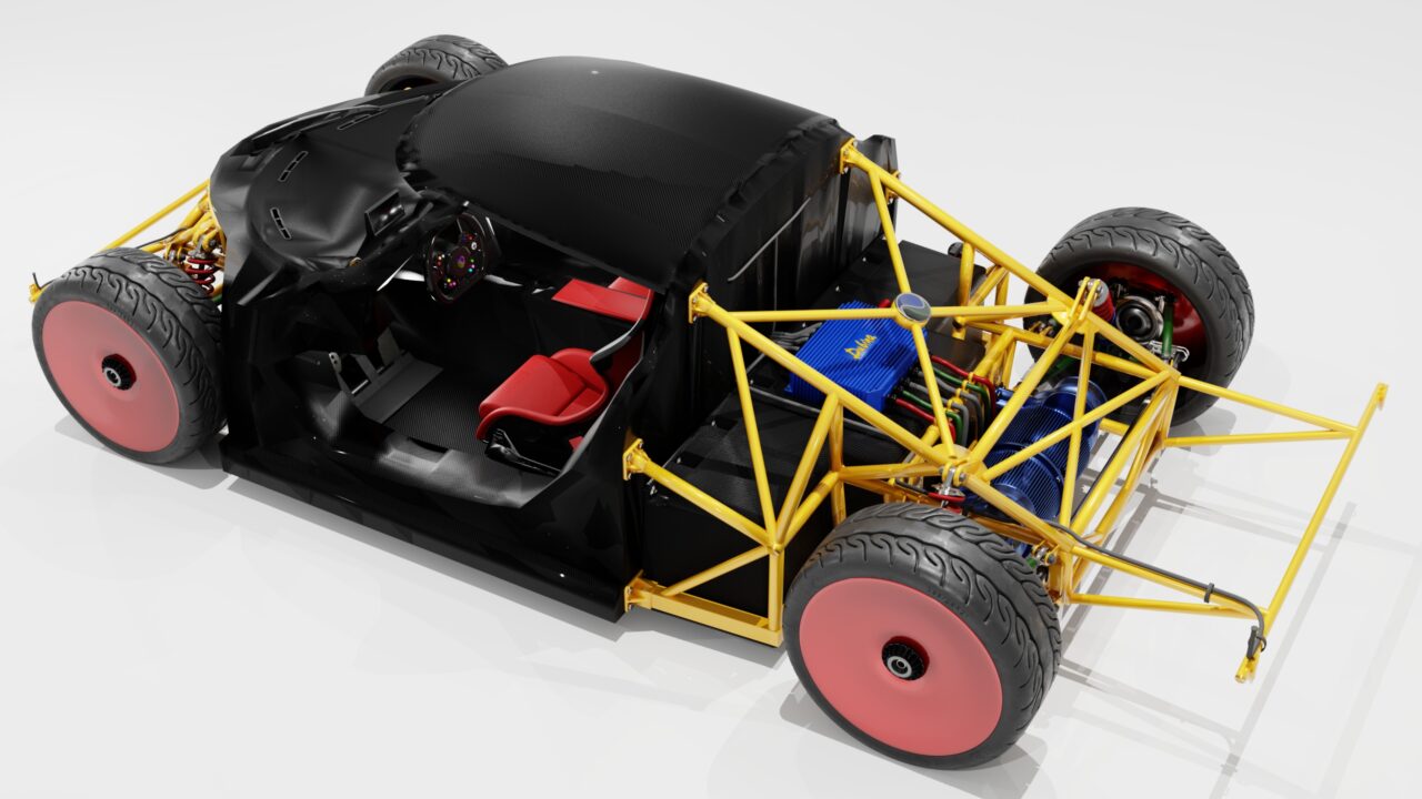 3D модель Днище электромобиля Dubina Evo