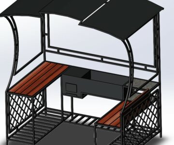3D модель Мангальная зона 2000х1200