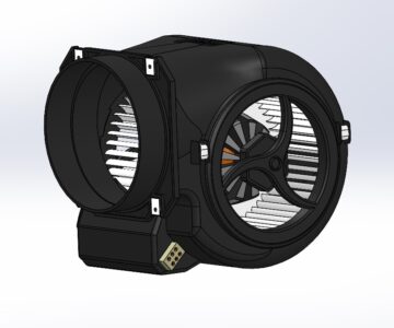 3D модель Промышленный вентилятор D2E146-HS97-03 ebm-papst Blowers AC Centrifugal Blower