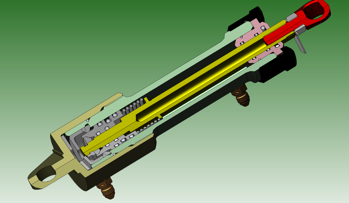 3D модель Пневмоцилиндр двухстороннего действия 00-000.06.26.26 Дукмасова Решетов