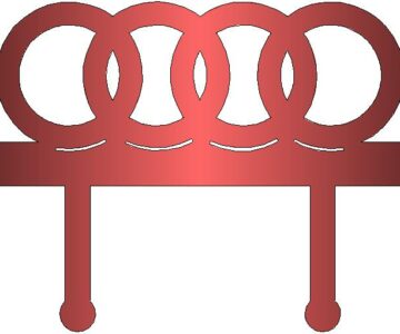 Чертеж Ключница AUDI под лазерную резку
