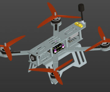 3D модель FPV дрон 6 дюймов