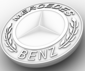 3D модель Значок Mercedes-Benz