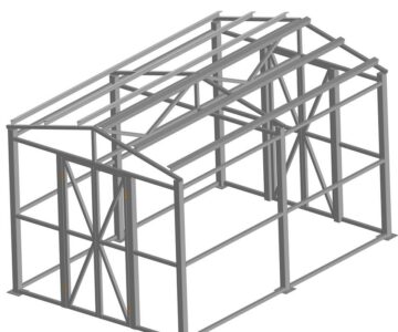 3D модель Зд модель металлического каркаса для навеса дизель-генератора (3,6х2,5х2,0) (ДхШхВ),м