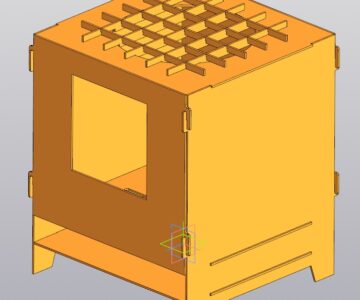 3D модель Печь полевая 330х330х400