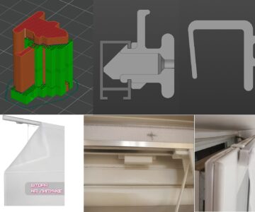 3D модель Кронштейны для Римской шторы Эскар Solito