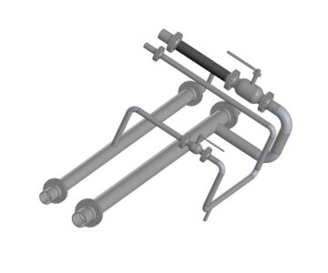 3D модель Трубопроводная обвязка тепловой камеры отопления многоквартирного дома