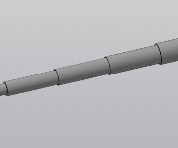 3D модель Гидроцилиндр телескопический CHR100 L190-4-3200