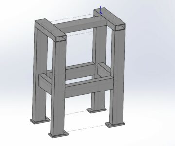 3D модель Стойка напольная под насос из профиля