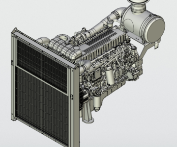 3D модель Двигатель CE10(V6) 295-310кВт