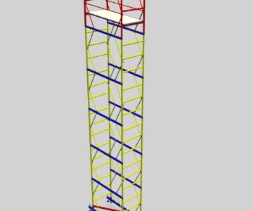 3D модель Передвижная сборно-разборная вышка ВСП-250/0,7 (тура, строительные леса)