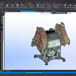 Построение твердотельных ОММ по результатам сканирования на 3D сканере.