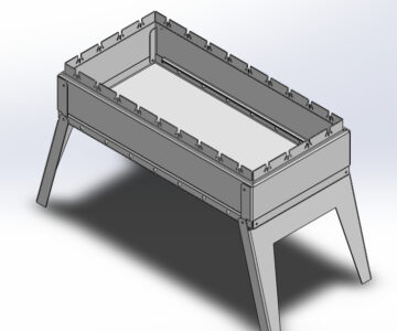 3D модель Мангал складной (397х725х312)