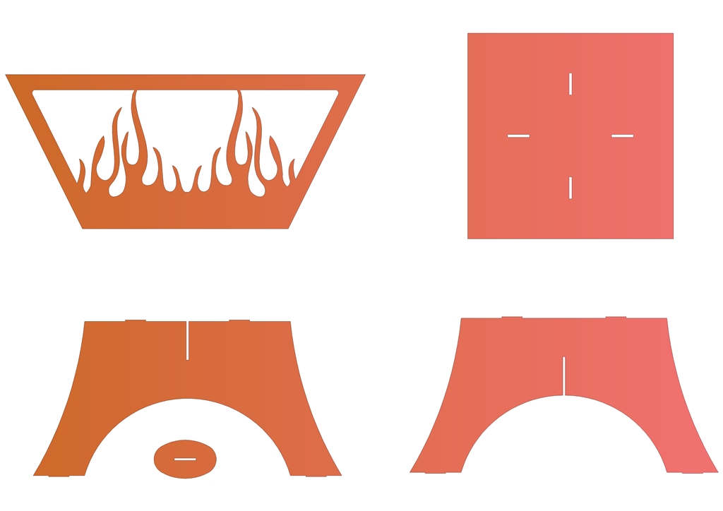 3D модель Костровая чаша "Пламя" 700*700*580