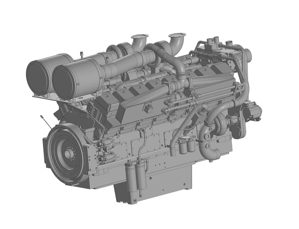 3D модель Двигатель KTA50-G3E