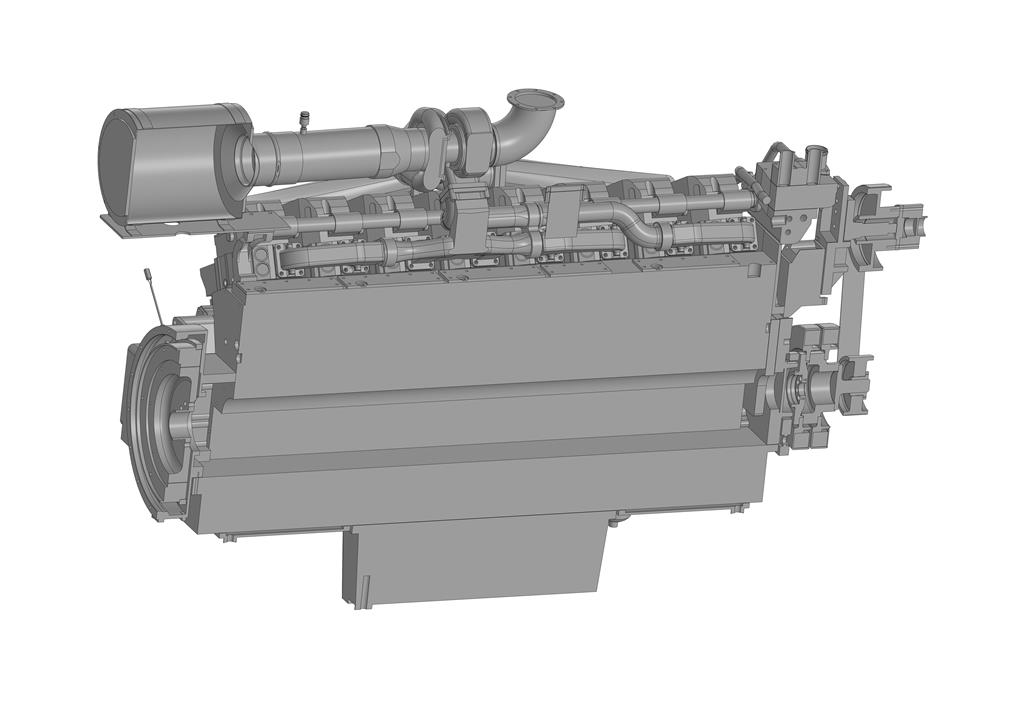 3D модель Двигатель KTA50-G3E