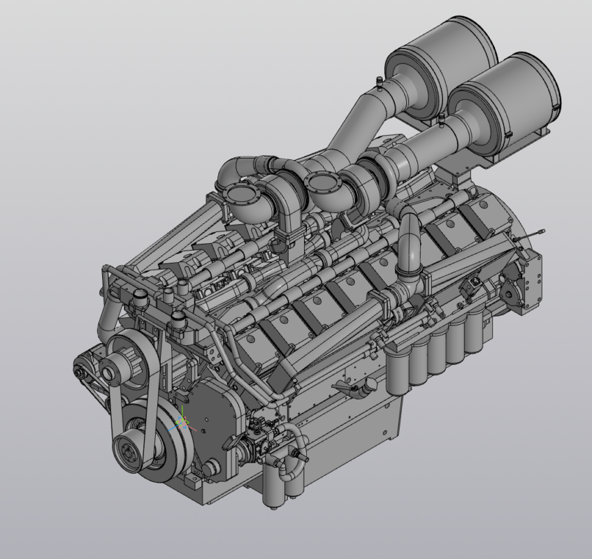 3D модель Двигатель KTA50-G3E