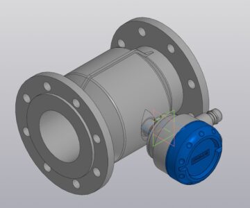 3D модель Электромагнитный расходомер KROHNE WATERFLUX 3000