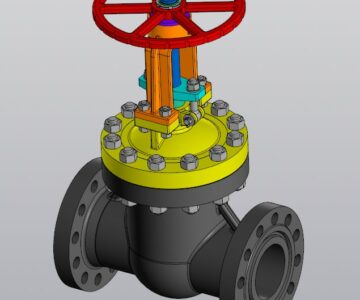 3D модель Задвижка клиновая стальная Ду150 Ру160