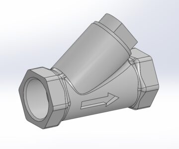 3D модель Клапан обратный G3_4 DN20 У-обр AISI 304