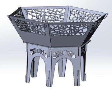 3D модель Очаг костровой на ножках