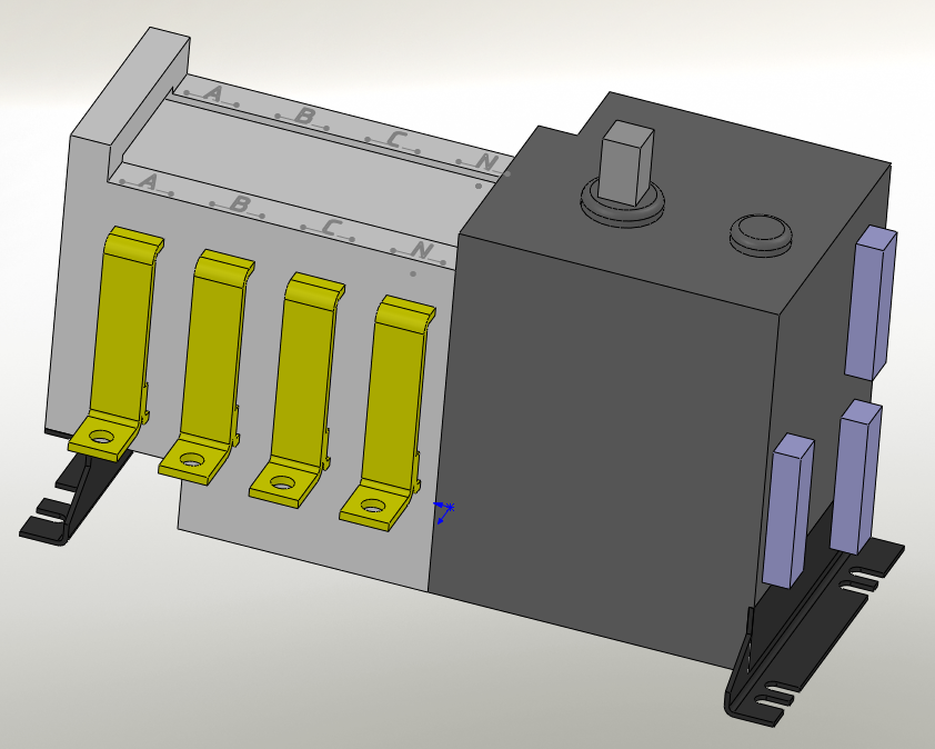 3D модель Реверсивный рубильник SQ5-125 4P, 100A, 400/230V (SUNTREE)