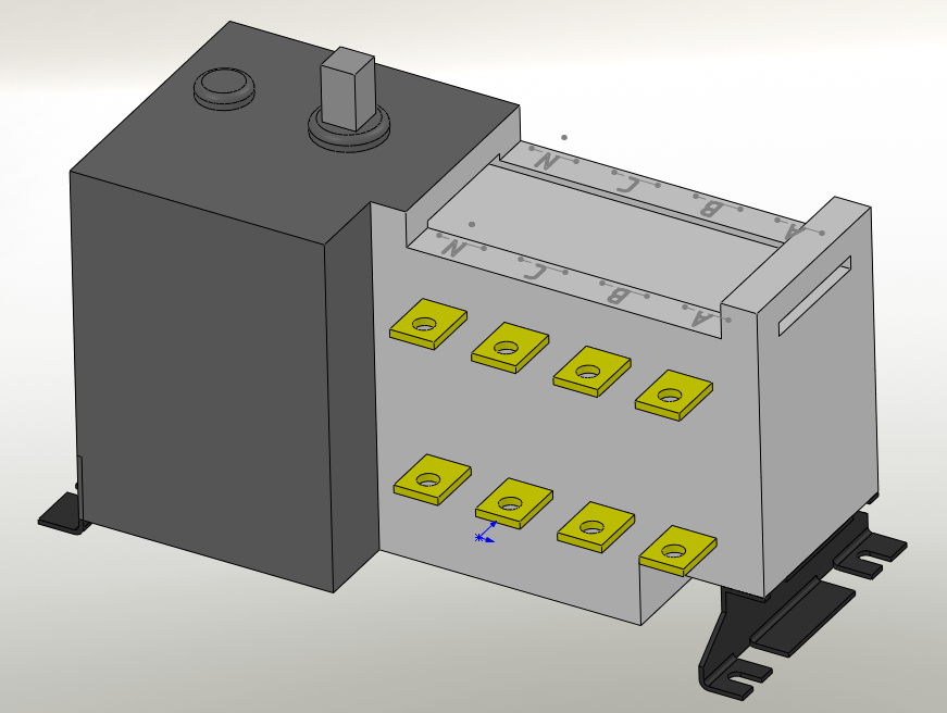 3D модель Реверсивный рубильник SQ5-125 4P, 100A, 400/230V (SUNTREE)