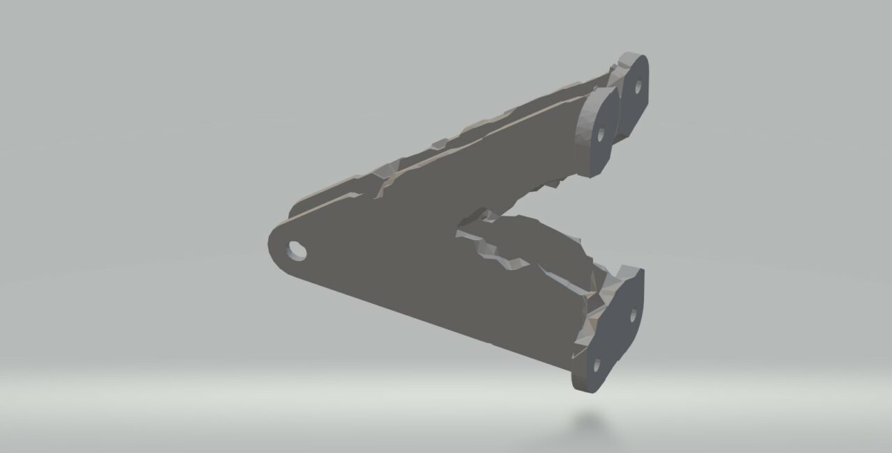 3D модель Расчет и проектирование кронштейна навески элерона