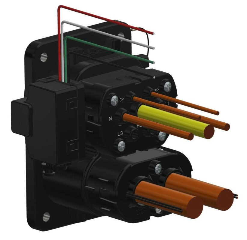 3D модель Разъем для зарядки электротранспорта CCS2 Combo2